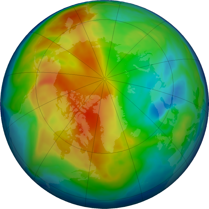 Arctic ozone map for 20 December 2018